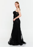 Strapless Maxi Tulle Mermaid Wedding Guest Dress