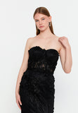 Strapless Maxi Tulle Mermaid Wedding Guest Dress