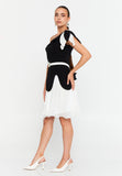 One Shoulder Midi Polyester Column Evening Dress