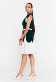 One Shoulder Midi Polyester Column Evening Dress