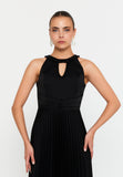 Sleeveless Maxi Polyester Column Evening Dress