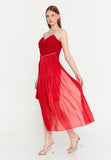 Strapless Mini Cotton Column Evening Dress