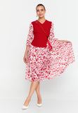 Midi Chiffon Column Elegant Evening Dress