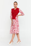 Midi Chiffon Column Elegant Evening Dress