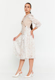 Midi Chiffon Column Elegant Evening Dress