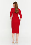 Midi Polyester Column Elegant Evening Dress