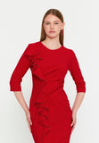 Midi Polyester Column Elegant Evening Dress