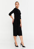 Midi Polyester Column Elegant Evening Dress