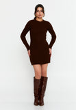 Ribbed Knit Sweater Dress – Slim Fit, Soft Texture & Minimal Chic for Effortless Autumn-Winter Style