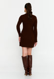 Ribbed Knit Sweater Dress – Slim Fit, Soft Texture & Minimal Chic for Effortless Autumn-Winter Style