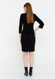V-Neck Waist-Tie Bodycon Dress – Elegant Minimalism with a Tailored Feminine Silhouette