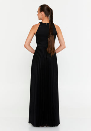 Sleeveless Maxi Polyester Column Evening Dress